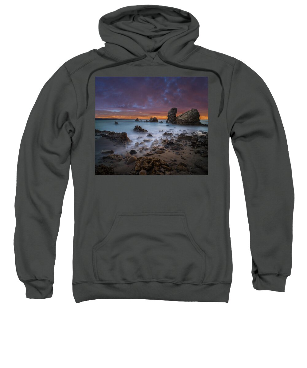 Cdm Sweatshirt featuring the photograph Rocky California Beach - Square by Larry Marshall