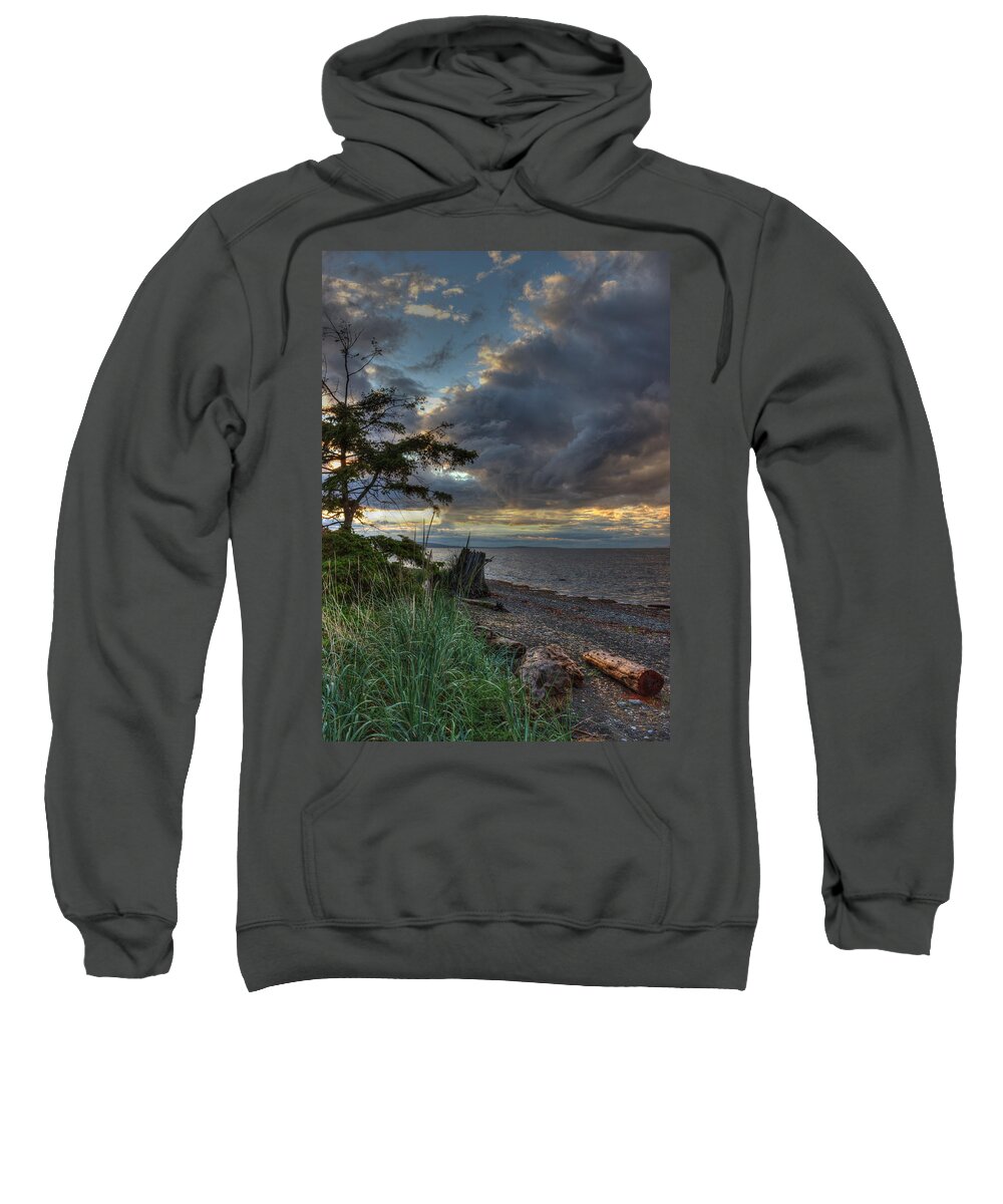 Water Sweatshirt featuring the photograph Salish Storm by Randy Hall