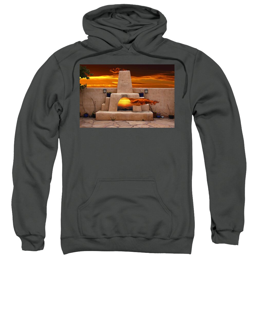 Santa Fe And Taos Sweatshirt featuring the photograph Santa Fe Kiva by Greg Wells