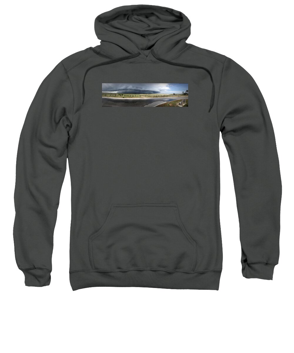 Wrightsville Beach Sweatshirt featuring the photograph Shell Island Squall by Phil Mancuso