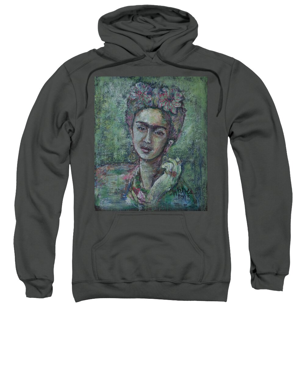 Frida Kahlo Sweatshirt featuring the painting She's Free to Fly by Laurie Maves ART