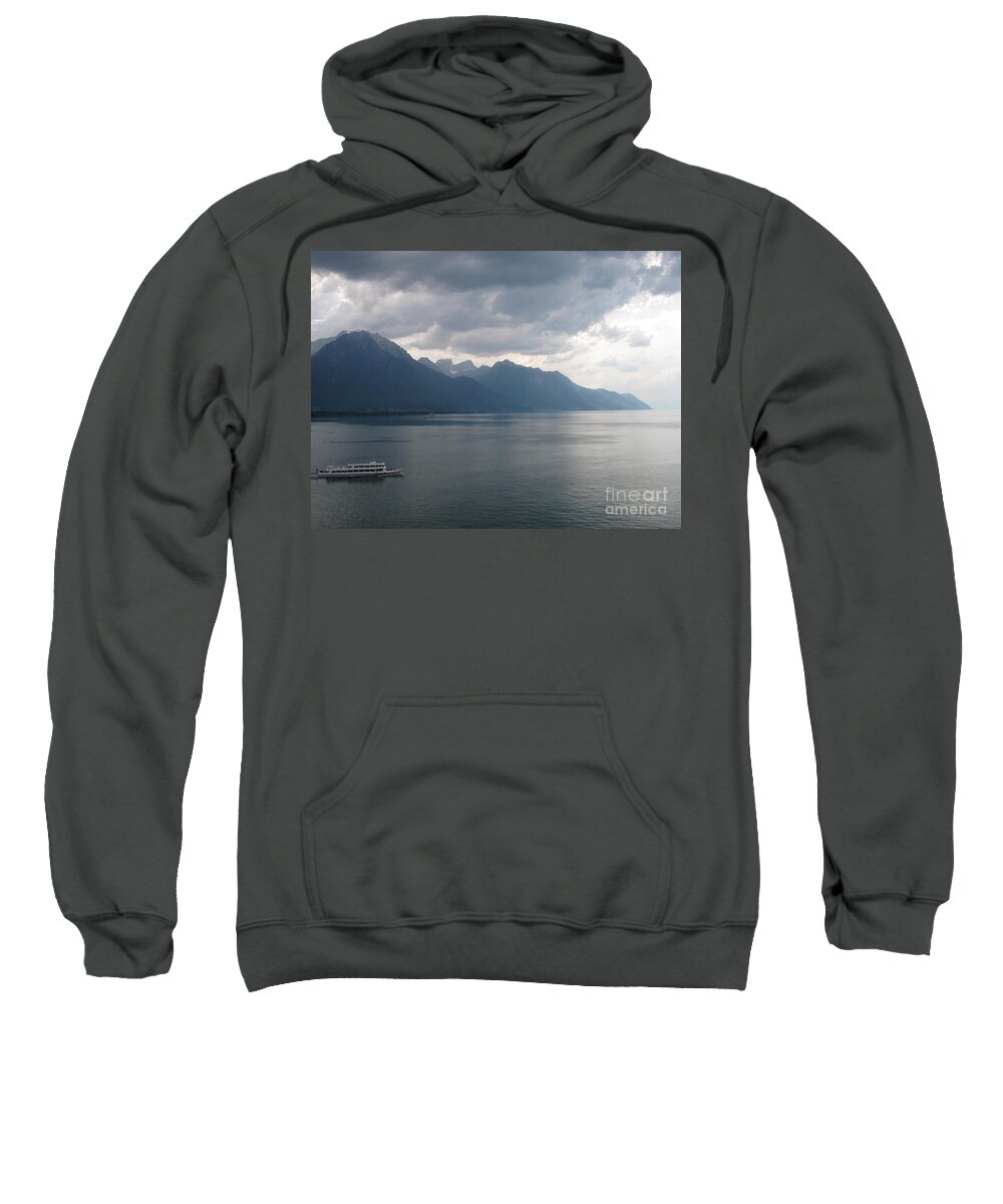 Summer Sweatshirt featuring the photograph Ship on Lake Geneva by Amanda Mohler