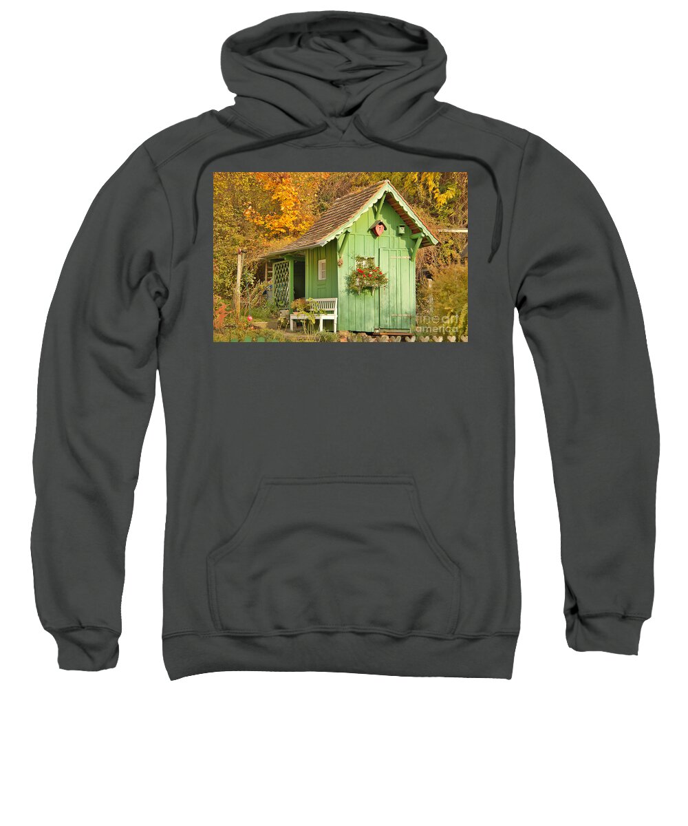 Architecture Sweatshirt featuring the photograph Small garden House by Amanda Mohler