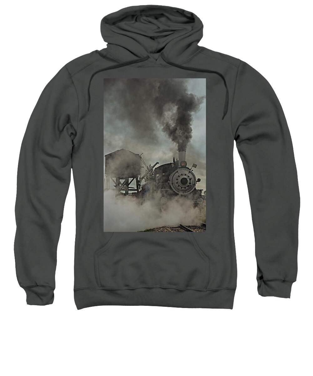 Engine 353 Sweatshirt featuring the photograph Smokin Engine 353 by Paul Freidlund