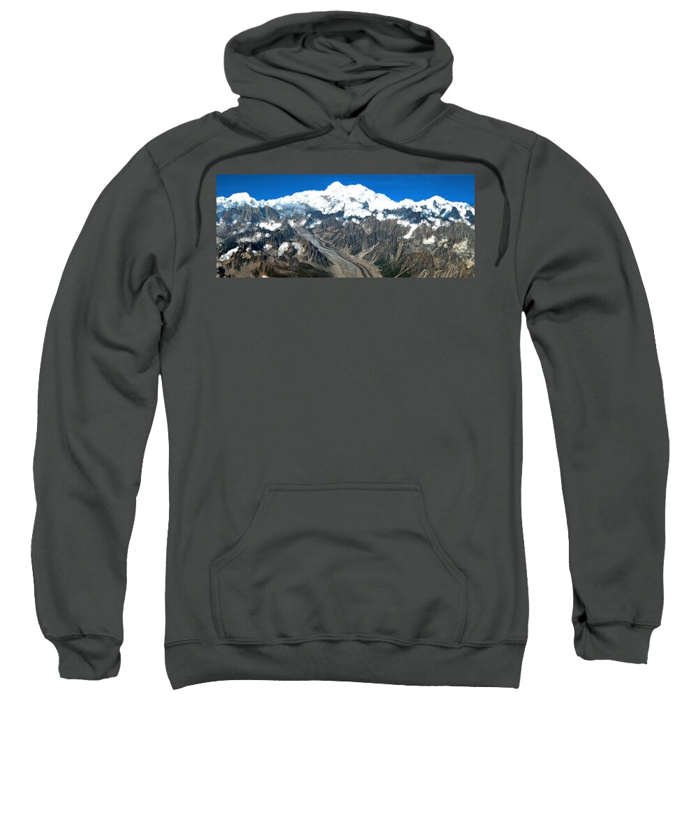 Snow Sweatshirt featuring the painting Snow Capped Canyon by Bruce Nutting