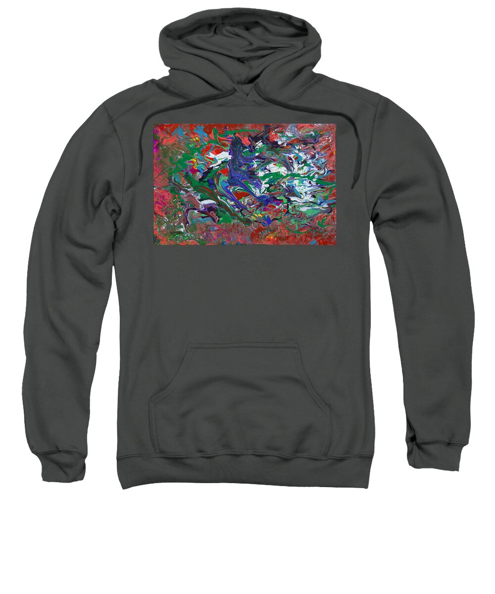 Bold Abstract Sweatshirt featuring the painting Speed Demon by Donna Blackhall