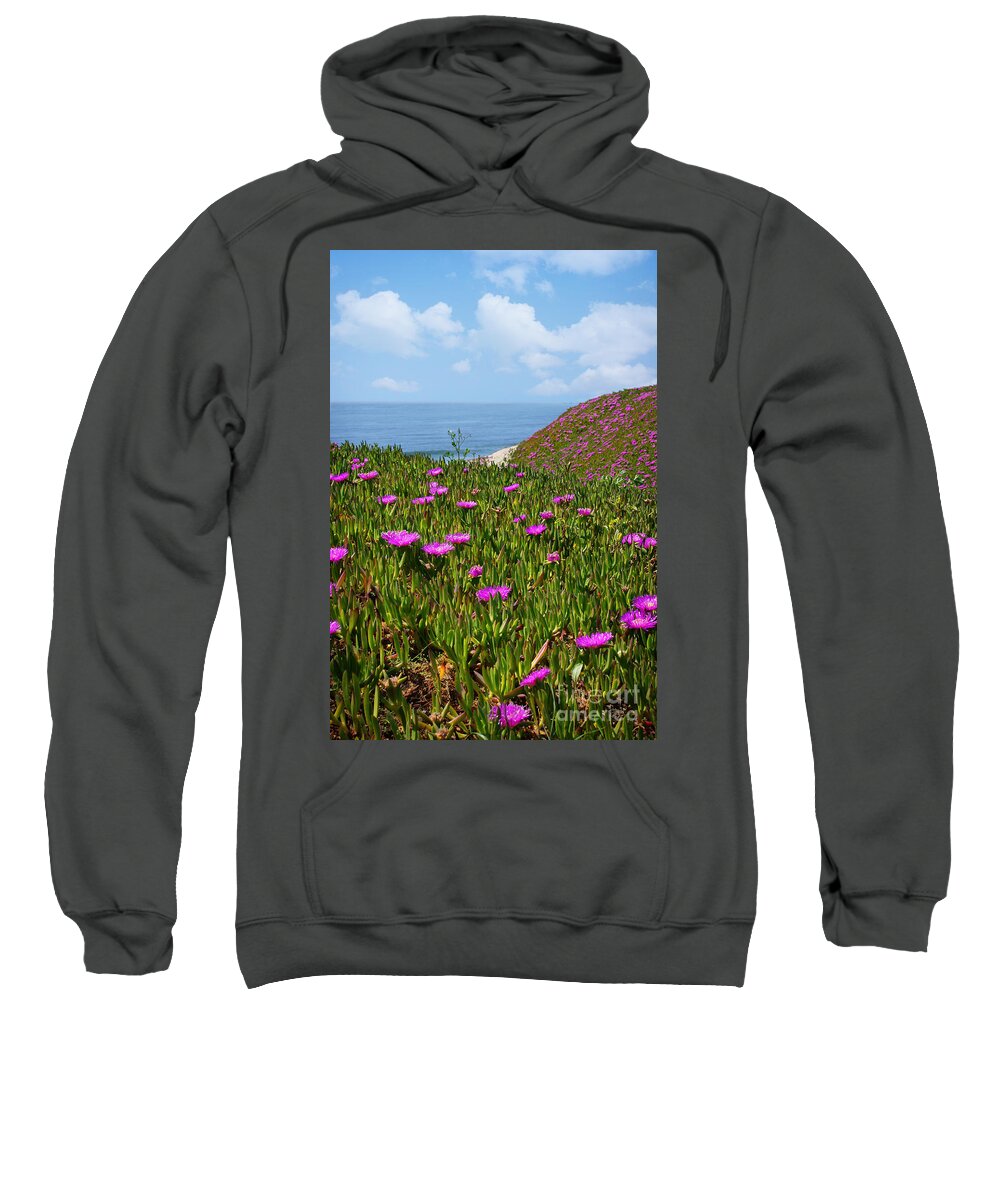 Landscape Sweatshirt featuring the photograph Springtime in Half Moon Bay by Ellen Cotton