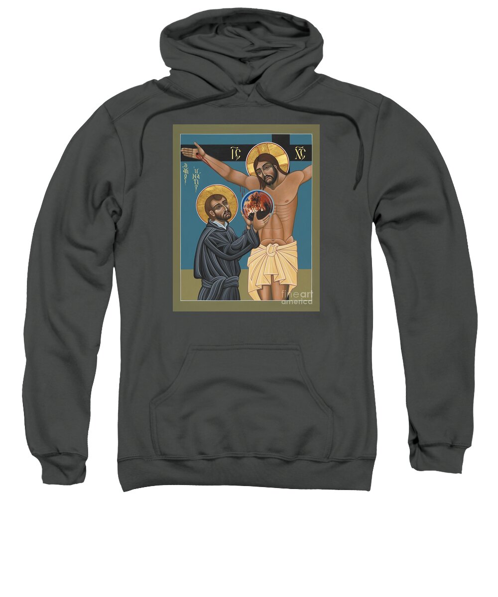 St. Ignatius And The Passion Of The World In The 21st Century Sweatshirt featuring the painting St. Ignatius and the Passion of the World in the 21st Century 194 by William Hart McNichols