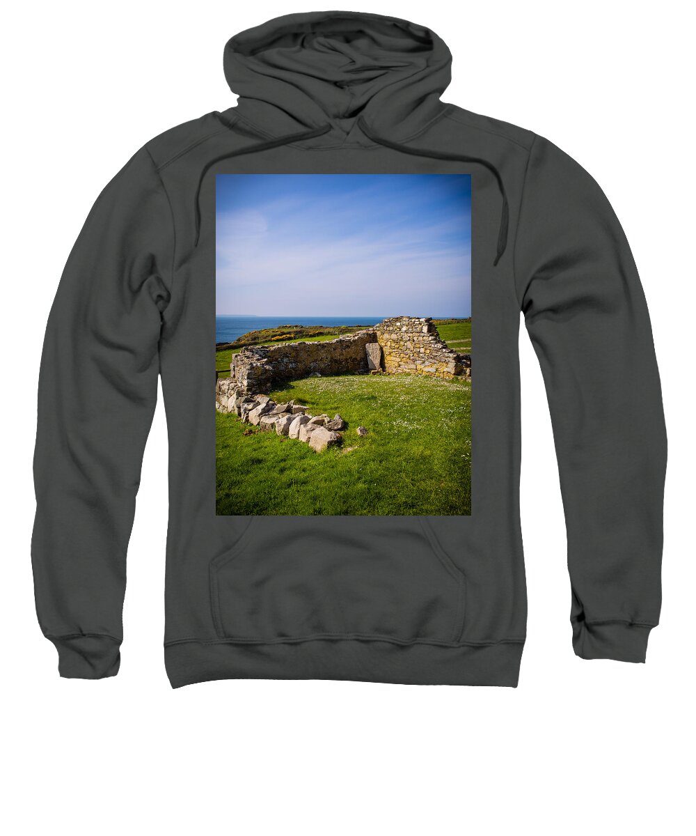 Birth Place Sweatshirt featuring the photograph St Non's Chapel by Mark Llewellyn