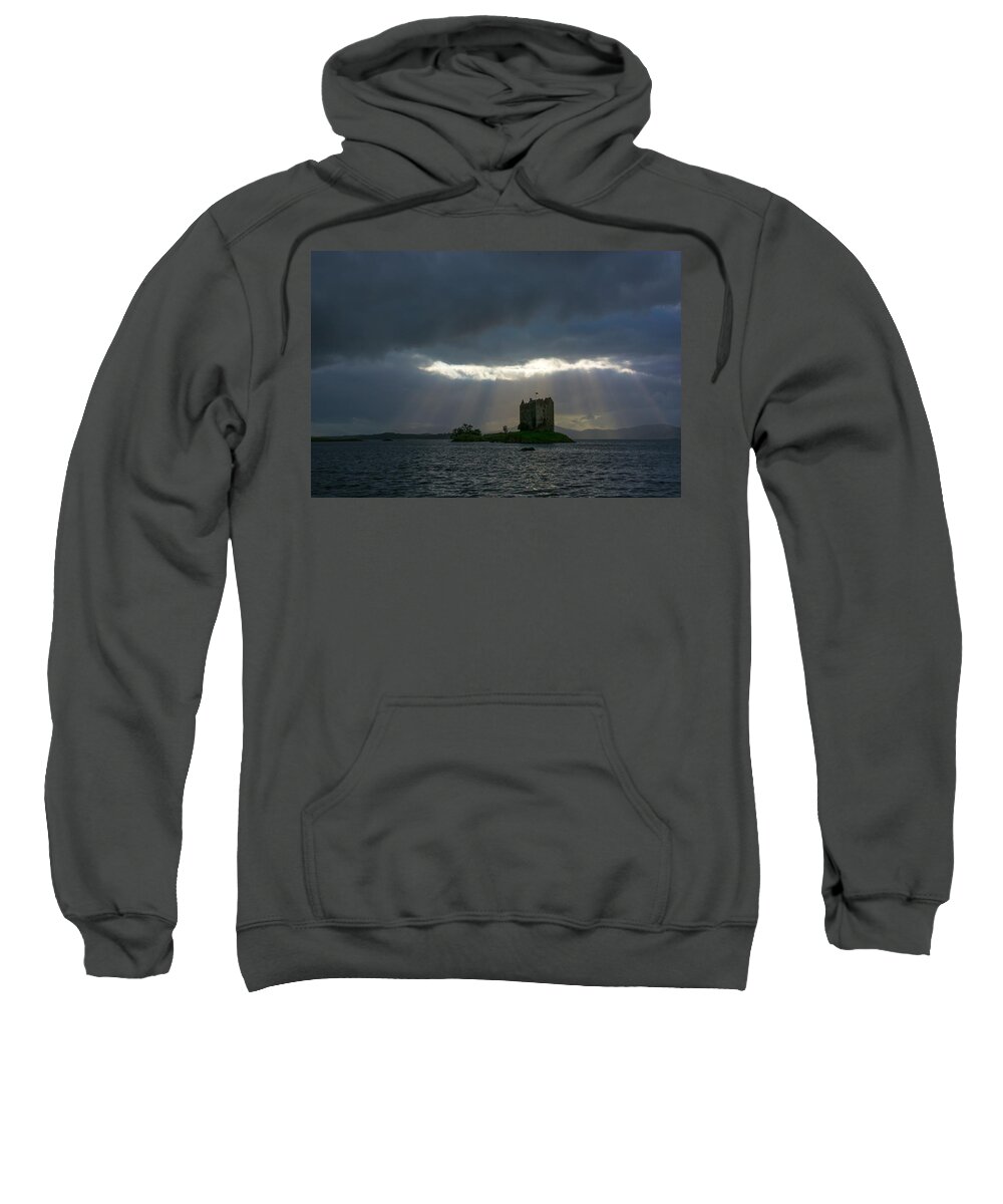 Scotland Sweatshirt featuring the photograph Stalker Castle In Scotland by Andreas Berthold