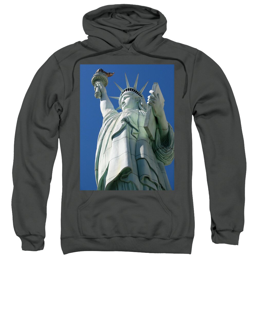 Statue of Liberty Adult Pull-Over Hoodie by Sue Leonard - Pixels