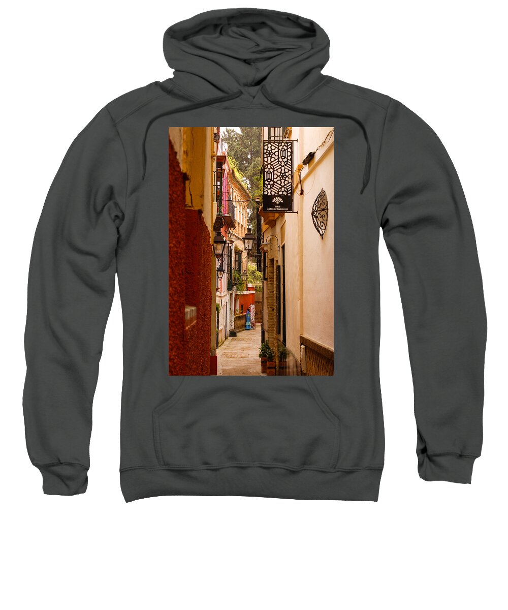 Seville Sweatshirt featuring the photograph Streets of Seville #10 by AM FineArtPrints