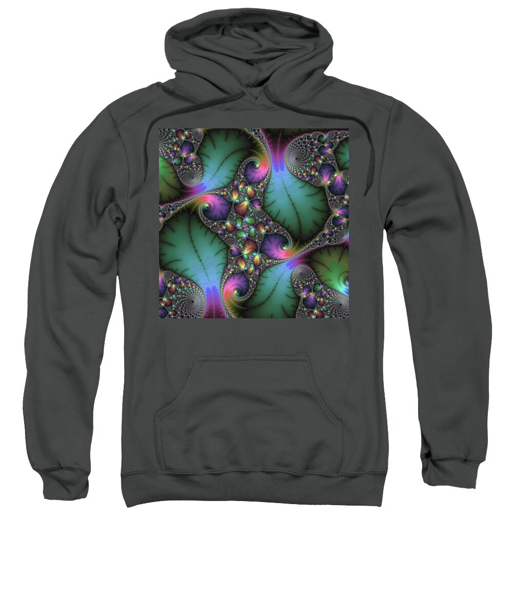 Fractal Sweatshirt featuring the digital art Stunning mandelbrot fractal by Matthias Hauser