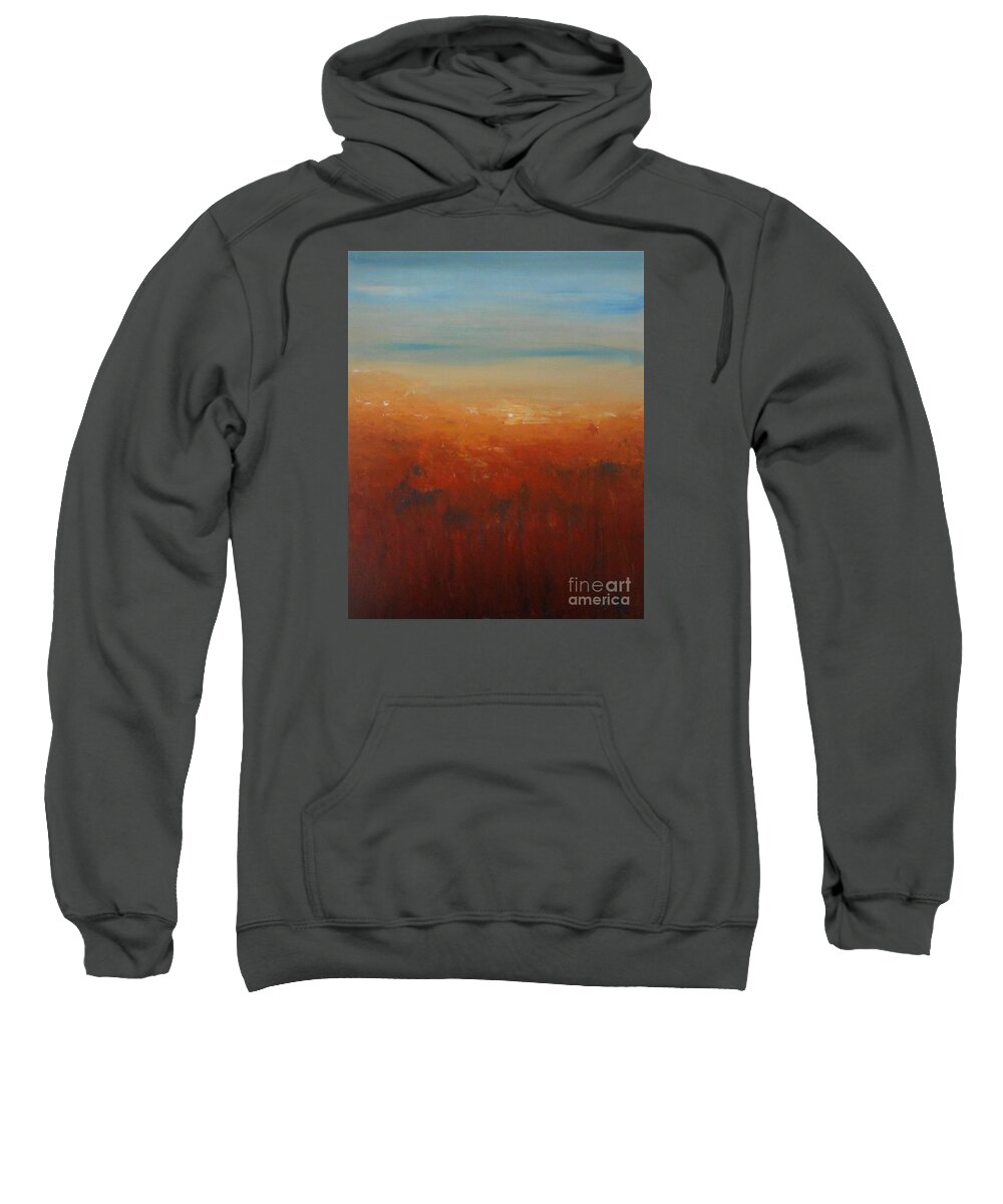 Abstract Sweatshirt featuring the painting Sunburnt Country by Jane See