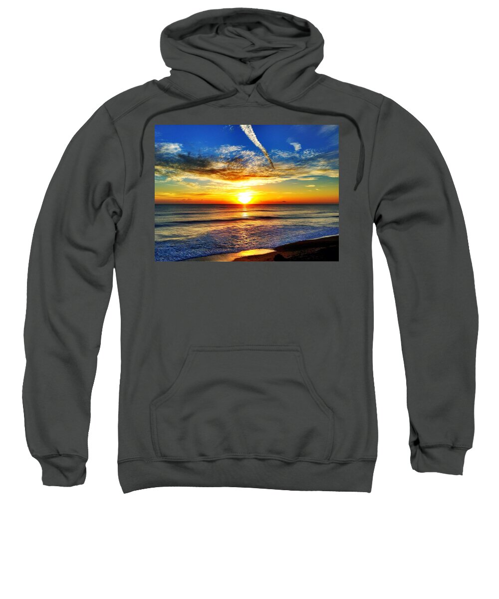 Sunrise In Satellite Beach Sweatshirt featuring the photograph Sunrise by Carlos Avila