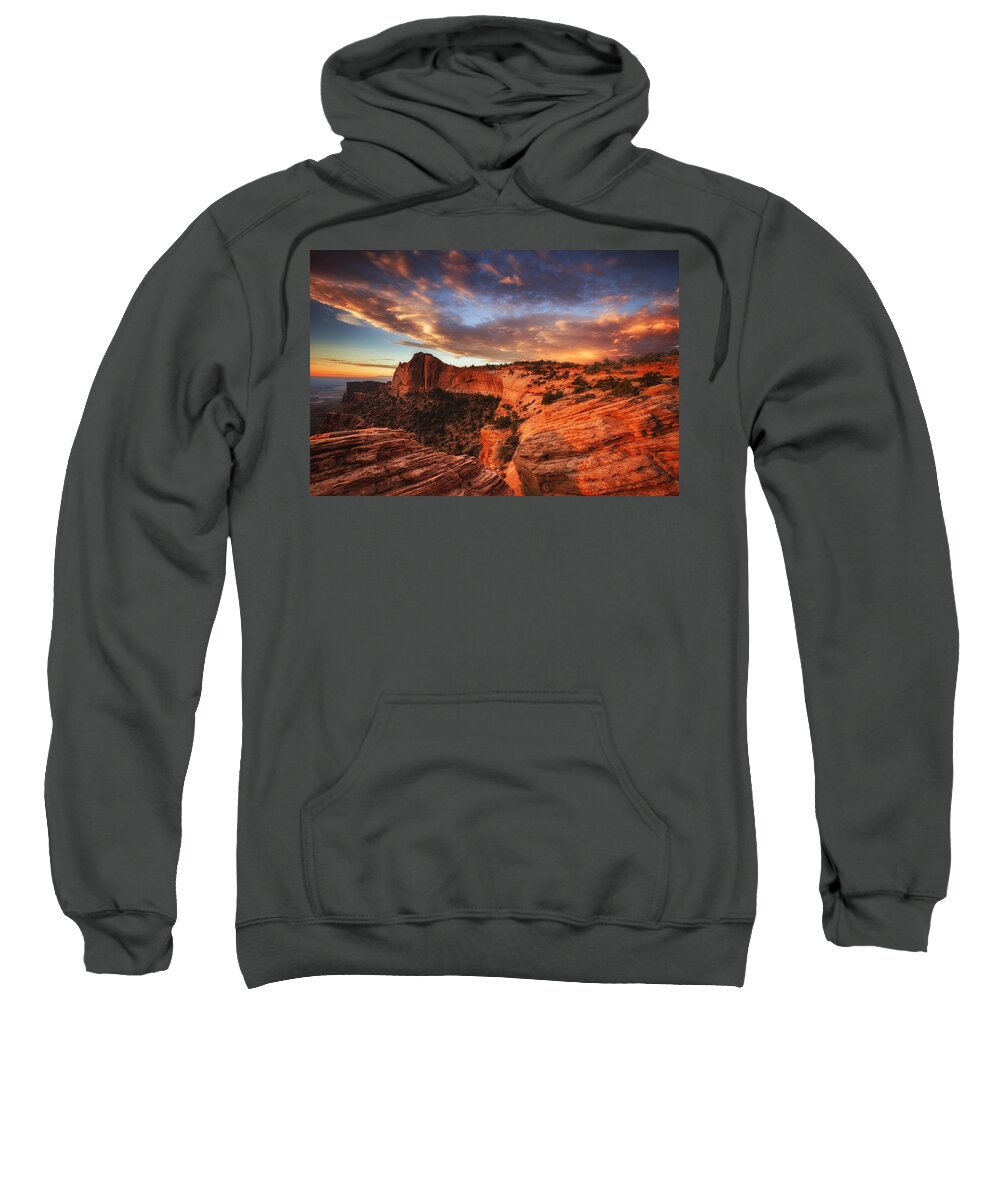 Sunrise Sweatshirt featuring the photograph Sunrise Over Canyonlands by Darren White