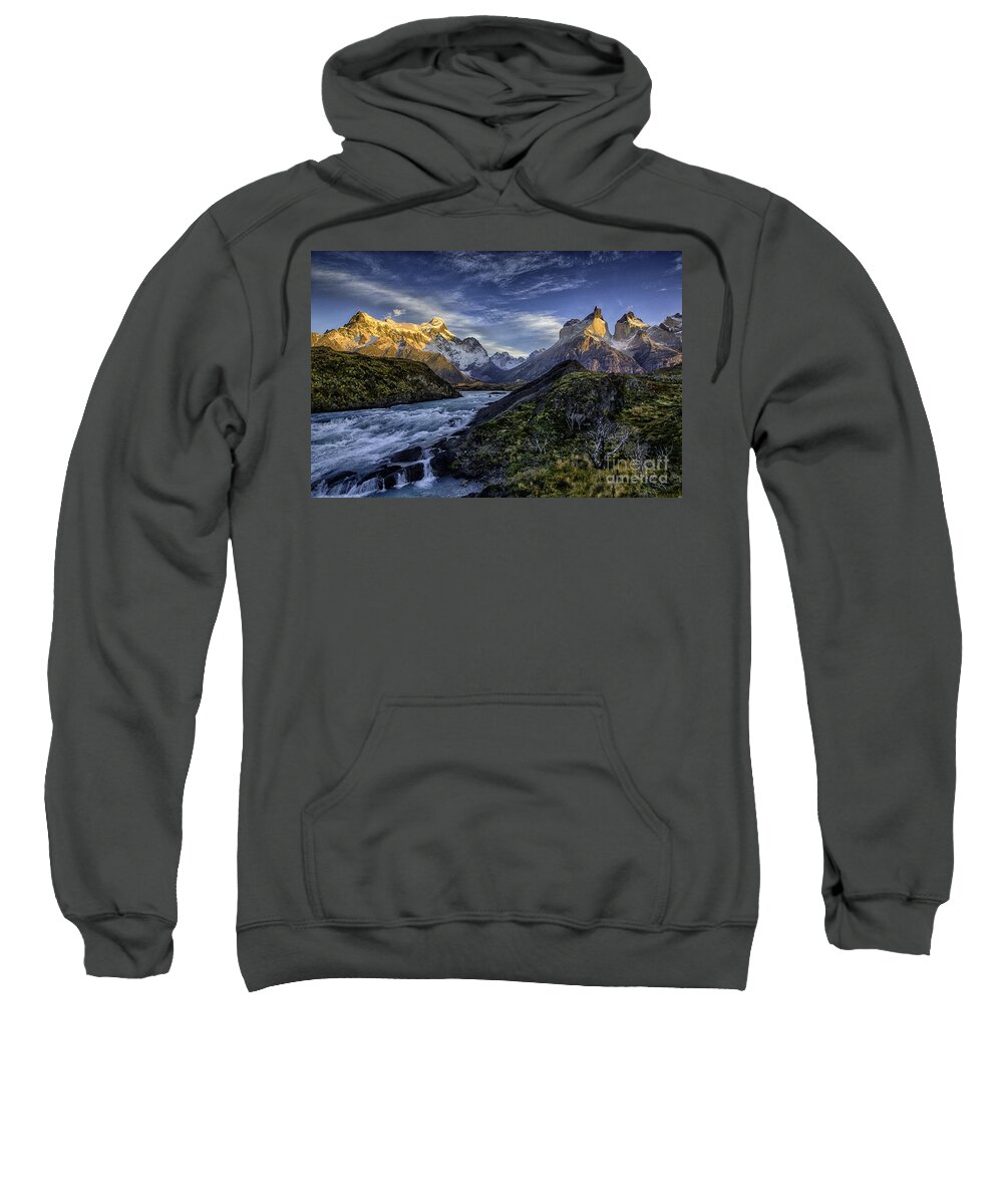 Patagonia Sweatshirt featuring the photograph Sunrise Over Cascades by Timothy Hacker