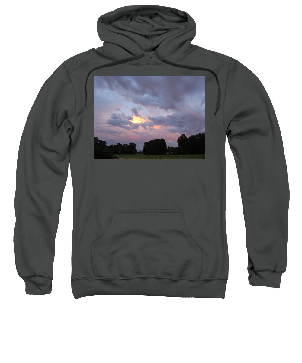 Landscape Sweatshirt featuring the photograph Sunset Cow Bay by Wayne Enslow