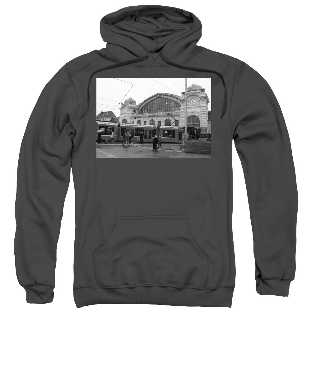 Swiss Sweatshirt featuring the photograph Swiss Railway Station by Miguel Winterpacht