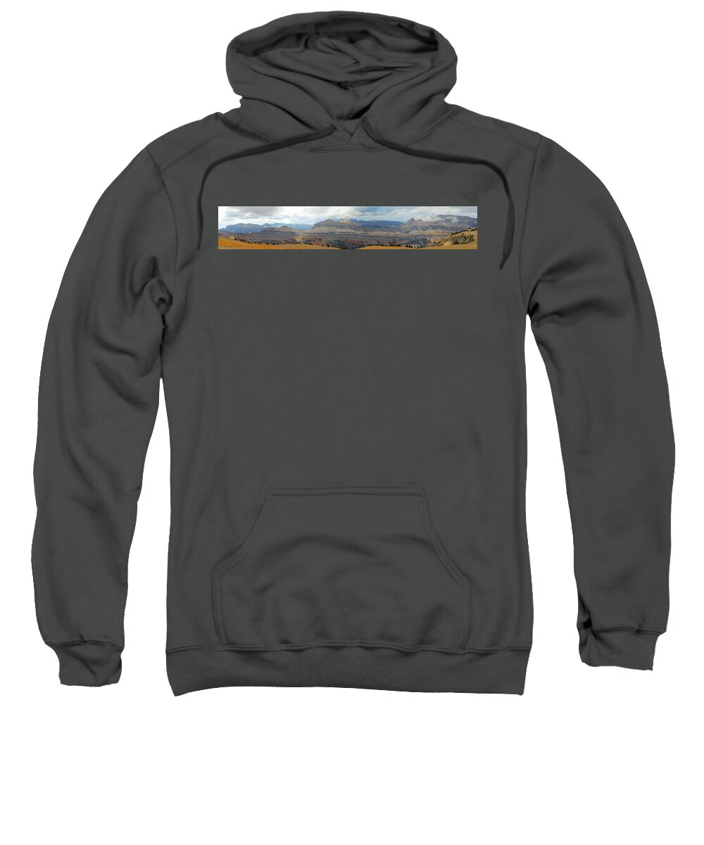Panorama Sweatshirt featuring the photograph Teton Canyon Shelf by Raymond Salani III