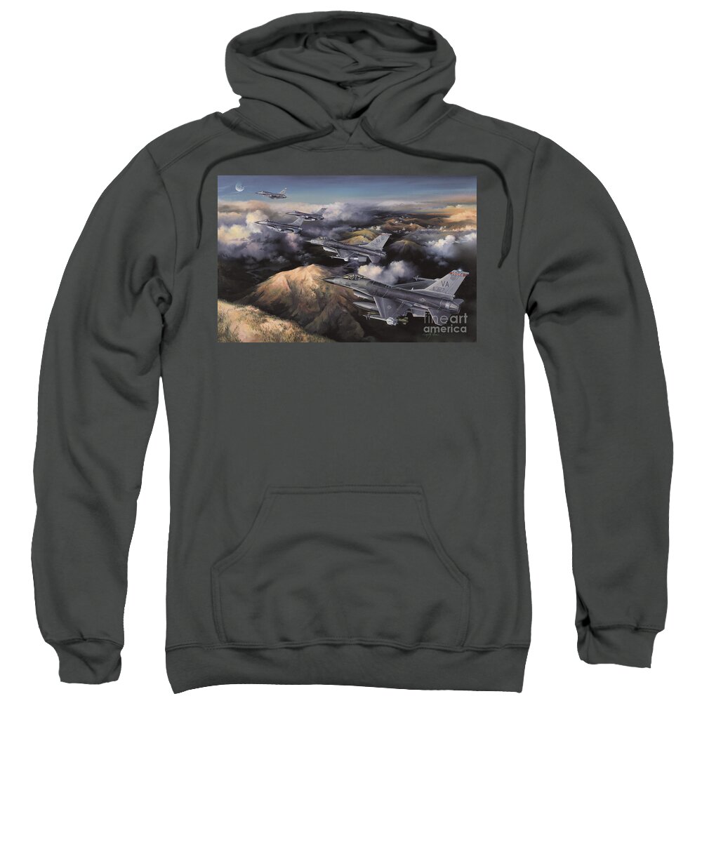 Aviation Art Sweatshirt featuring the painting The Boys From Richmond by Randy Green