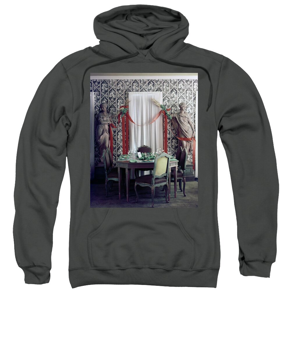 New York City Sweatshirt featuring the photograph The Dining Room In James A. Beard's Home by Richard Jeffery