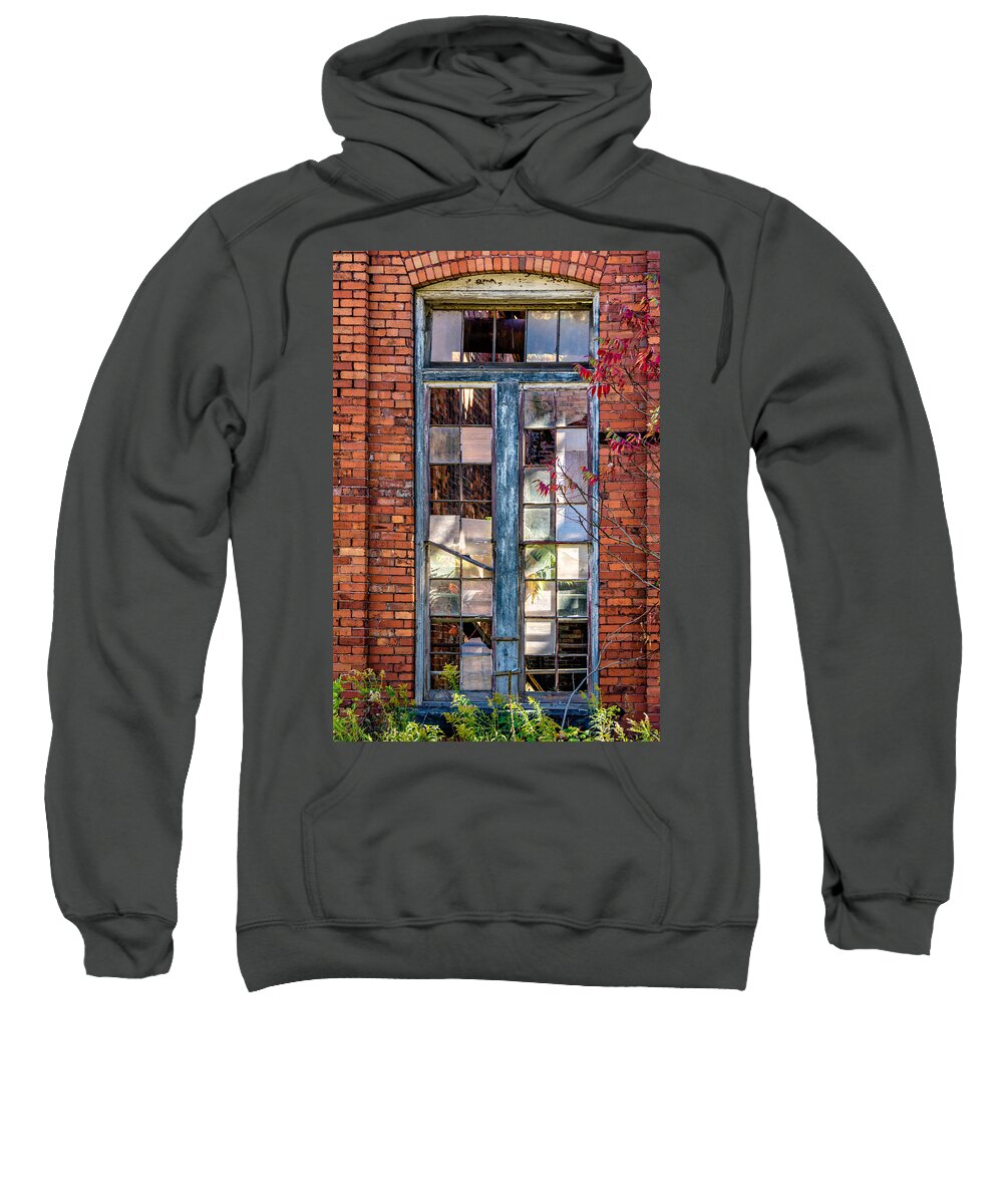 Autumn Sweatshirt featuring the photograph The Factory Window by Steve Harrington