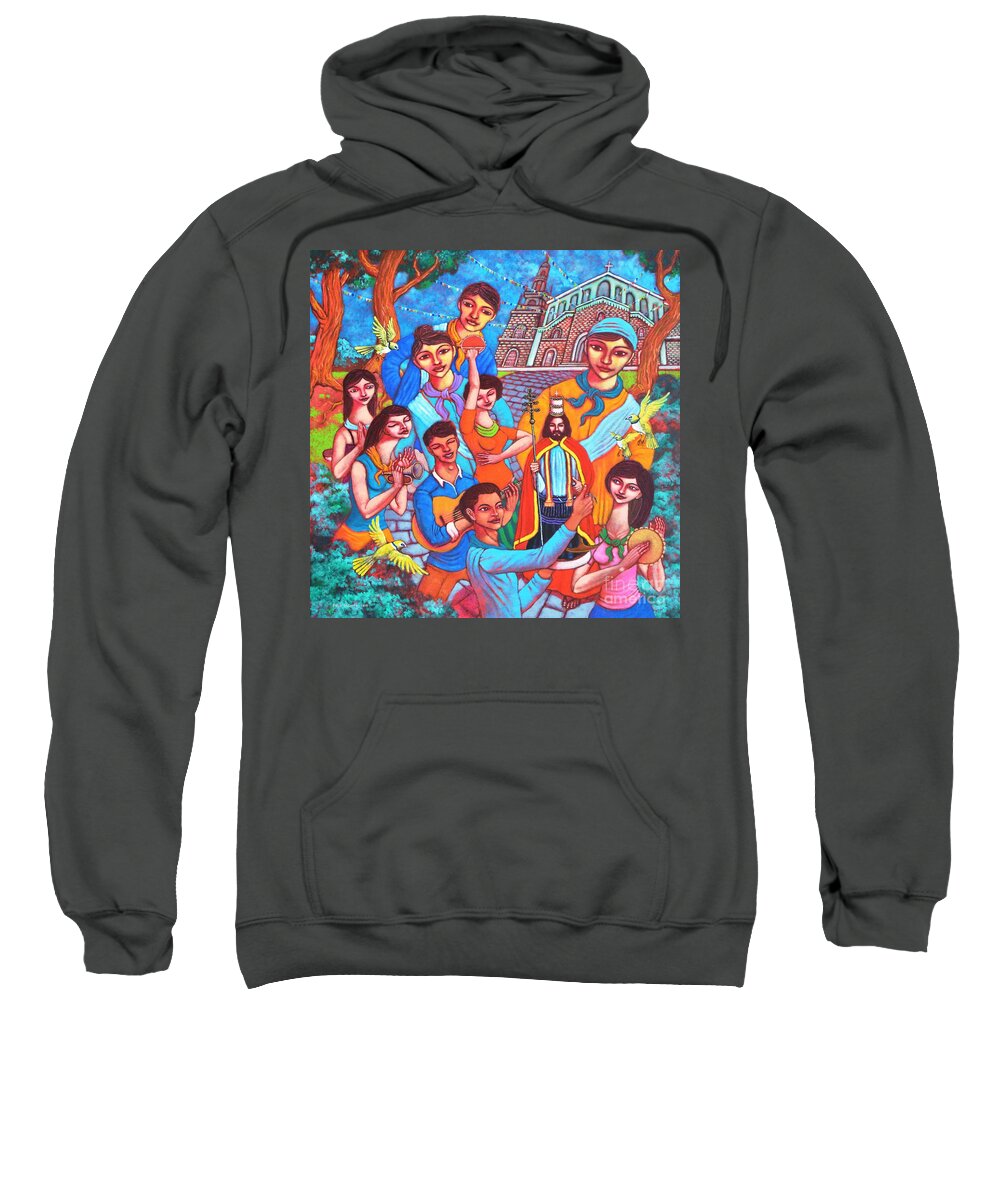 Filipino Painter Sweatshirt featuring the painting The Feast of San Clemente by Paul Hilario