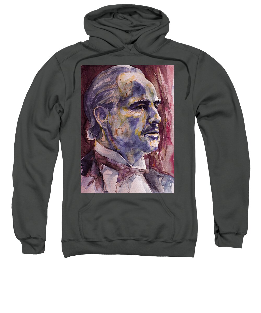 Godfather Sweatshirt featuring the painting The Godfather by Laur Iduc