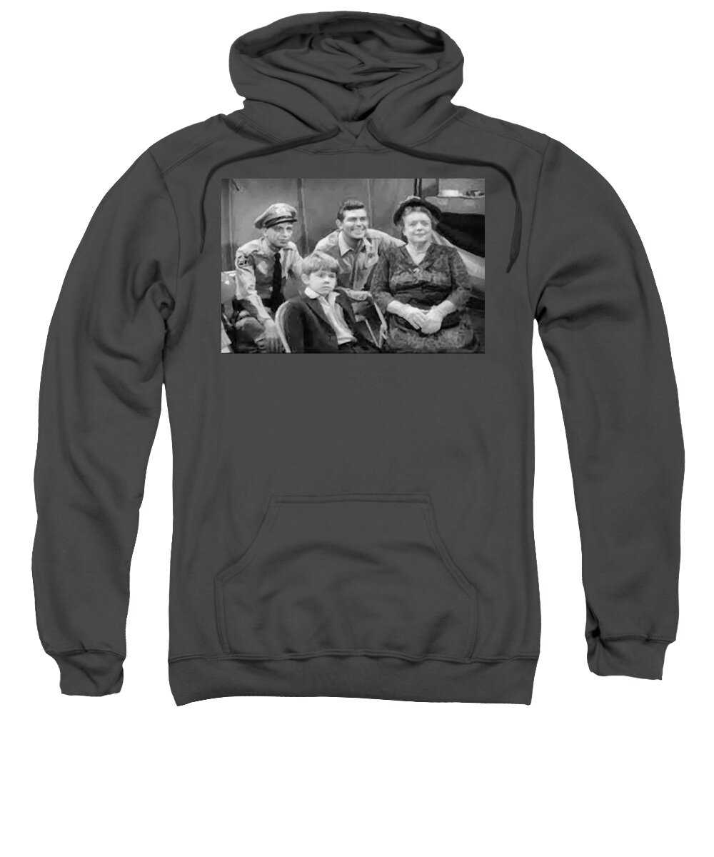 Andy Griffith Sweatshirt featuring the digital art The Griffith Household by Paulette B Wright