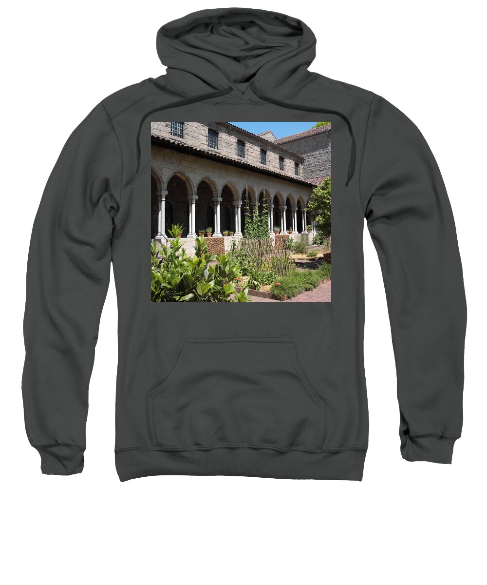 Double Column Base Sweatshirt featuring the photograph The Met Cloisters, New York City by Metropolitan Museum of Art
