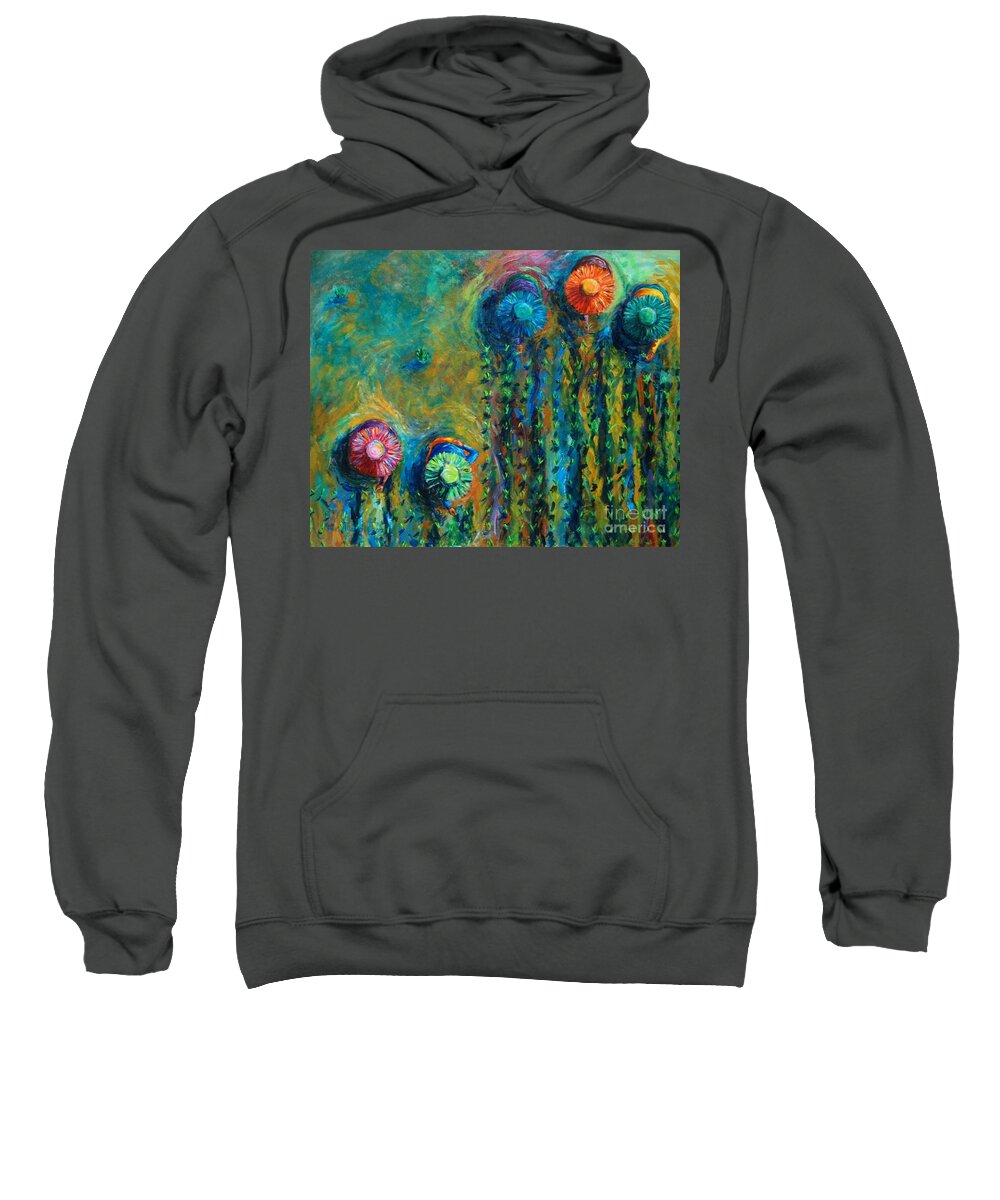 Rice Sweatshirt featuring the painting The Next Generation by Paul Hilario