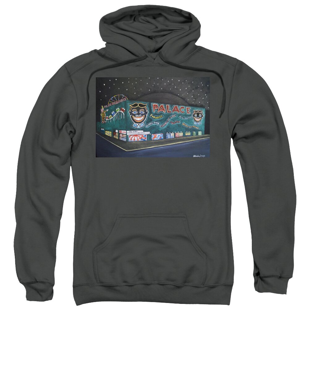 Tillie Sweatshirt featuring the painting The Palace at Night by Patricia Arroyo