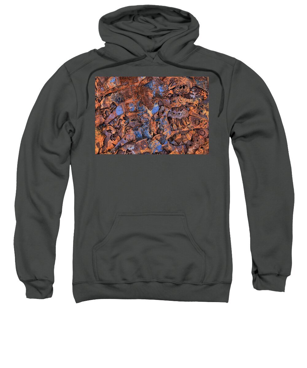 Metal Sweatshirt featuring the photograph The Scrap Pile by Donald J Gray