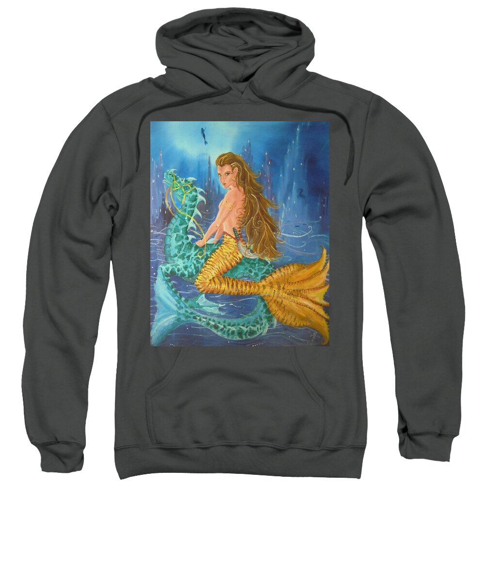 Tigerlily Sweatshirt featuring the painting Tiger Lily Tails by Nicole Angell