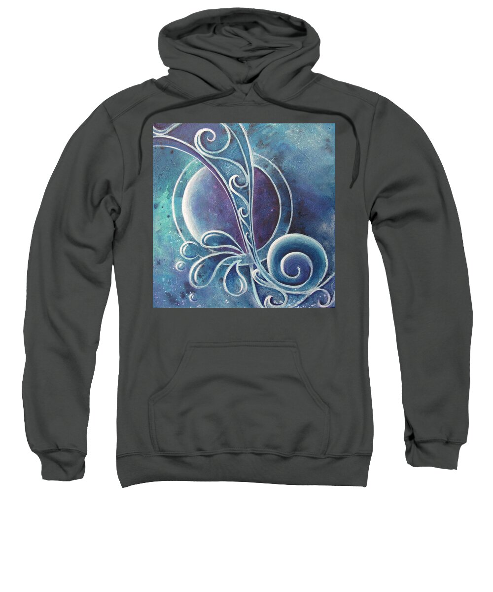 Reina Cottier Sweatshirt featuring the painting Timeless by Reina Cottier