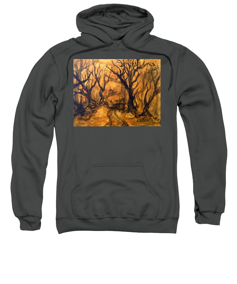 Ennis Sweatshirt featuring the painting Toad Hollow by Christophe Ennis