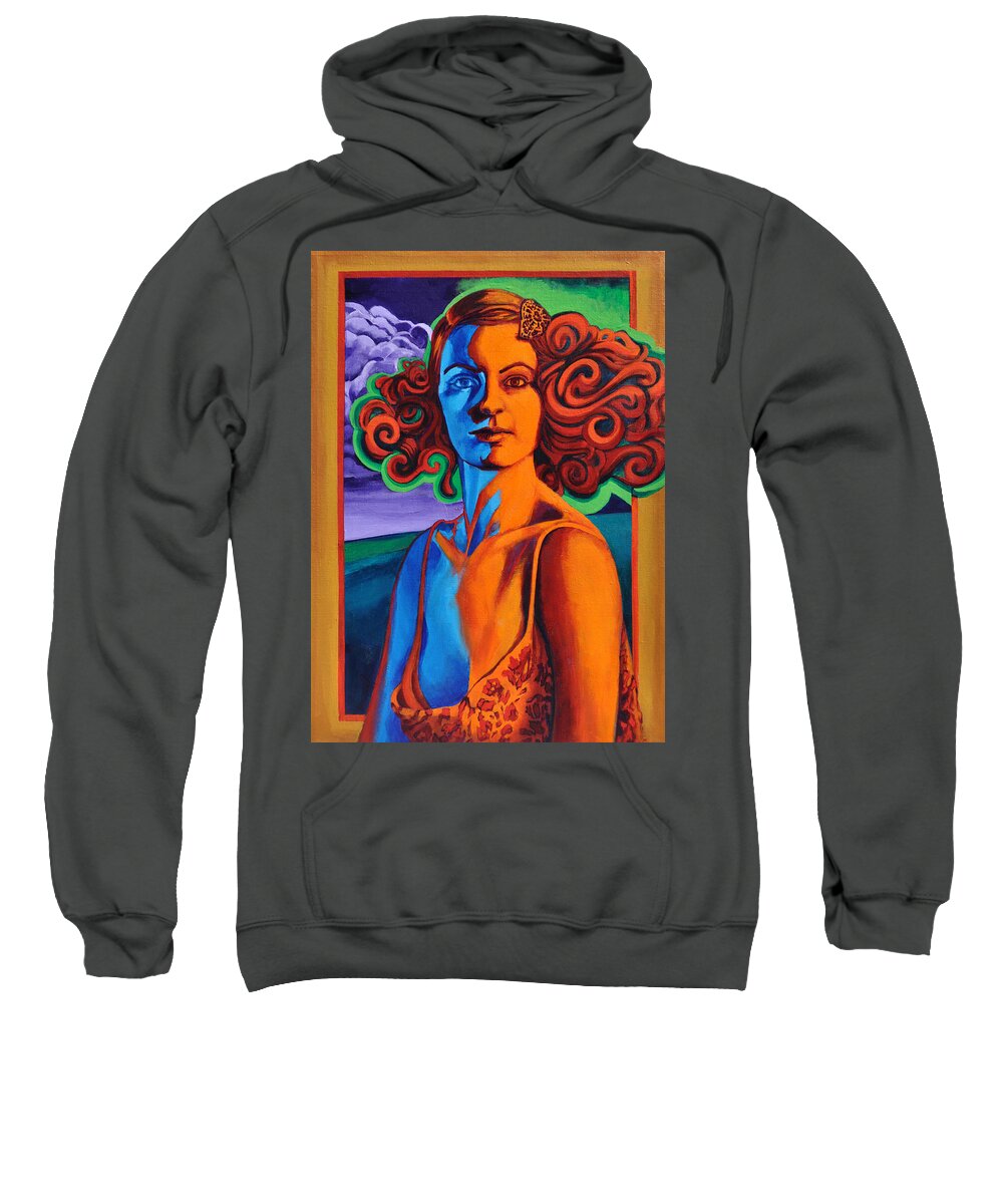 Girl Sweatshirt featuring the painting Today's Lesson by Greg Skrtic