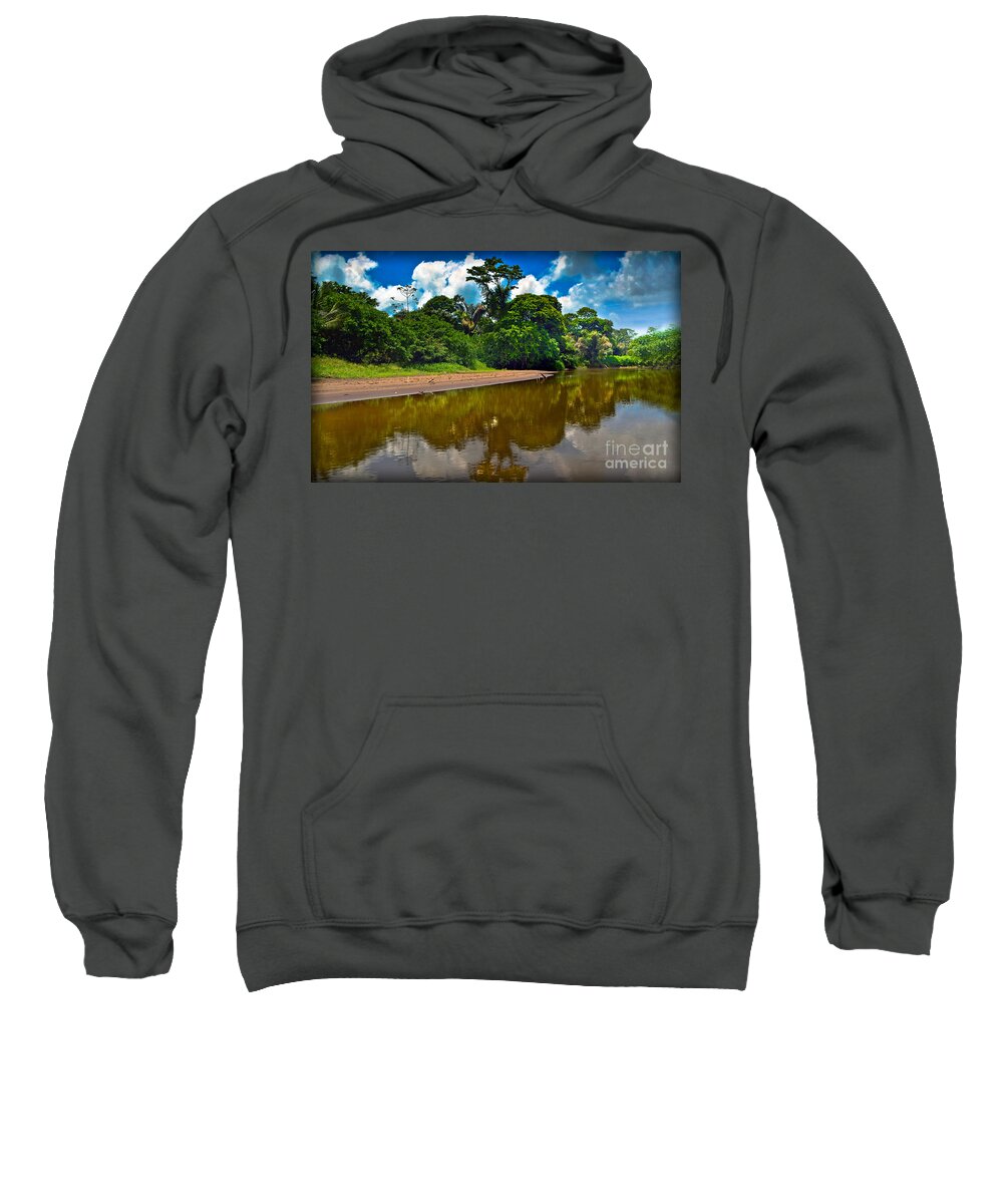 Tortuguero Sweatshirt featuring the photograph Tortuguero River Canals by Gary Keesler