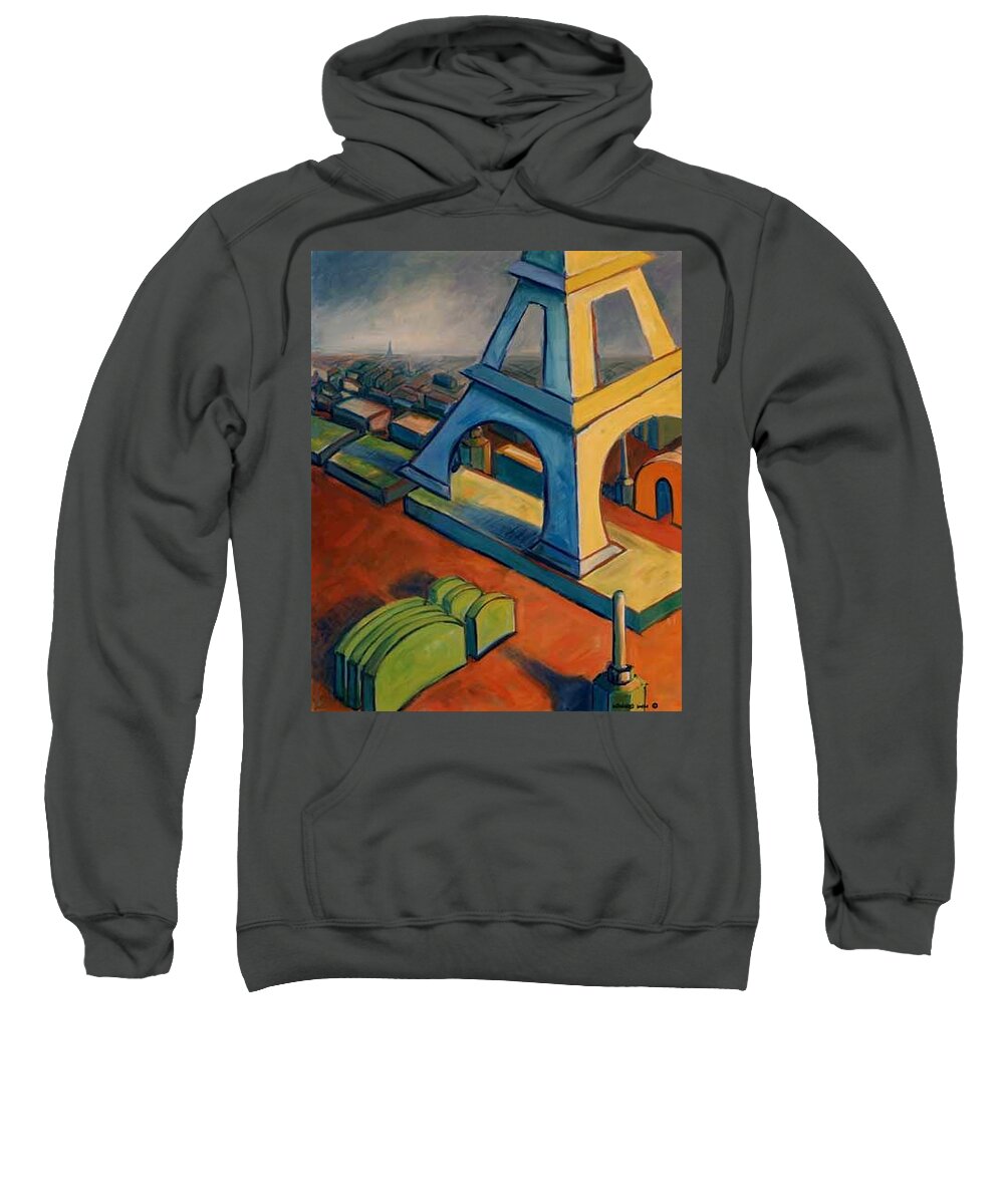 Fauves Sweatshirt featuring the painting Tower and Toast by Konnie Kim