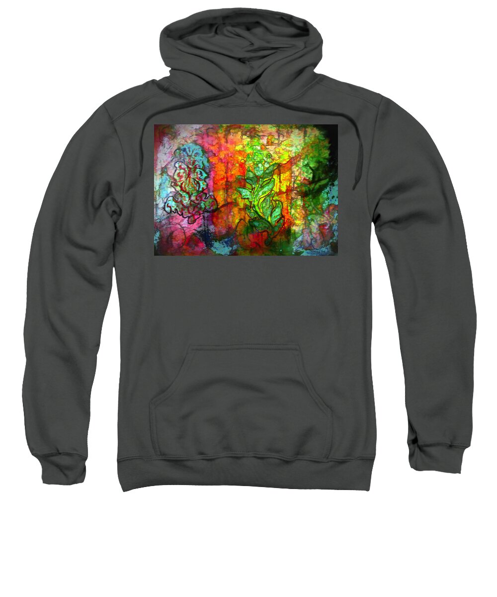 Transformation Sweatshirt featuring the mixed media Transformation by Bellesouth Studio