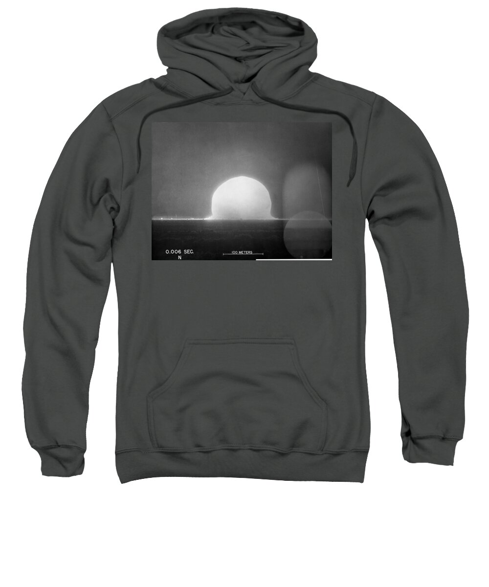 Science Sweatshirt featuring the photograph Trinity Test, 0.006 Seconds by Science Source