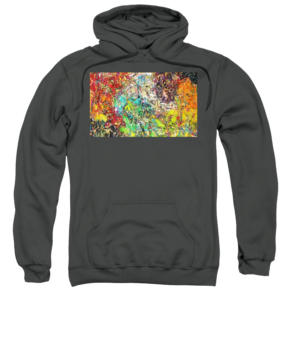 Abstract Sweatshirt featuring the painting True Happiness by Yael VanGruber