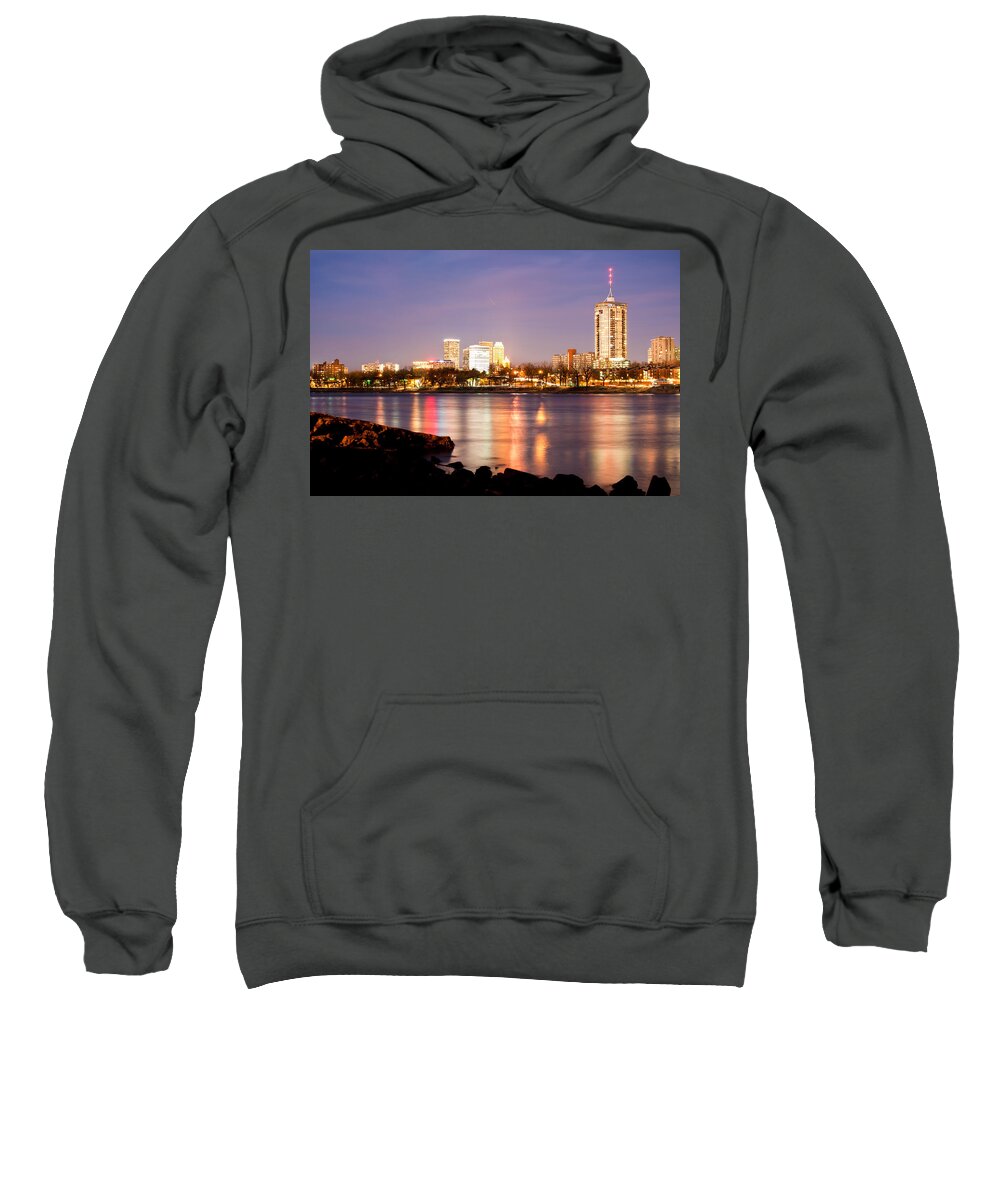 Tulsa Sweatshirt featuring the photograph Tulsa Oklahoma from the Shoreline by Gregory Ballos