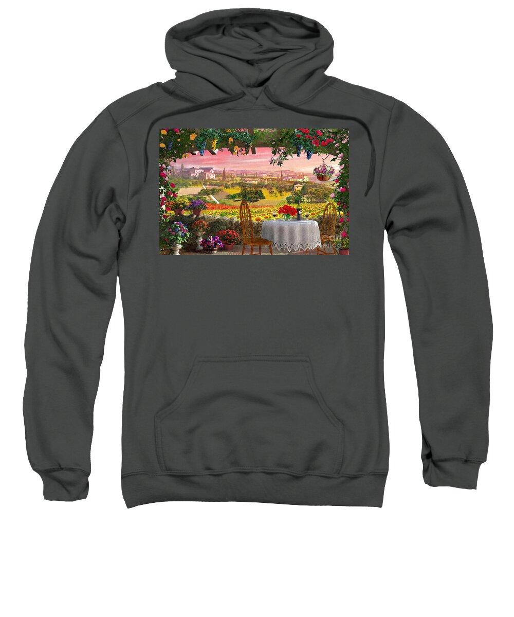 Italy Sweatshirt featuring the digital art Tuscany Hills by MGL Meiklejohn Graphics Licensing