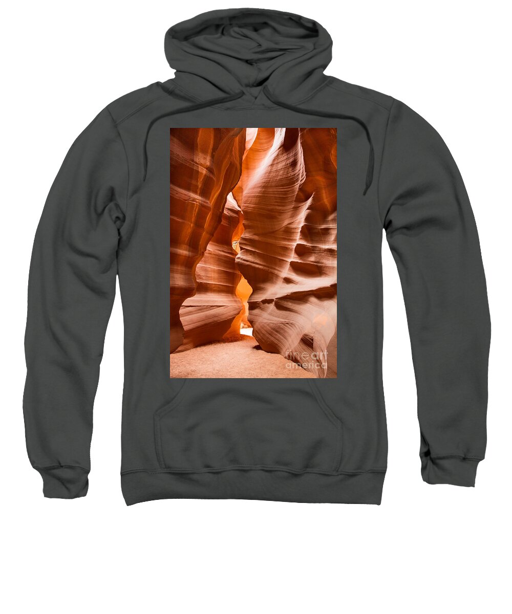 Abstract Sweatshirt featuring the photograph Upper Antelope Canyon Narrows to Chamber by Dan Hartford