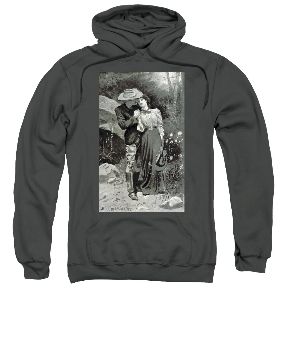 Holiday Sweatshirt featuring the photograph Valentines Day, 1898 by British Library