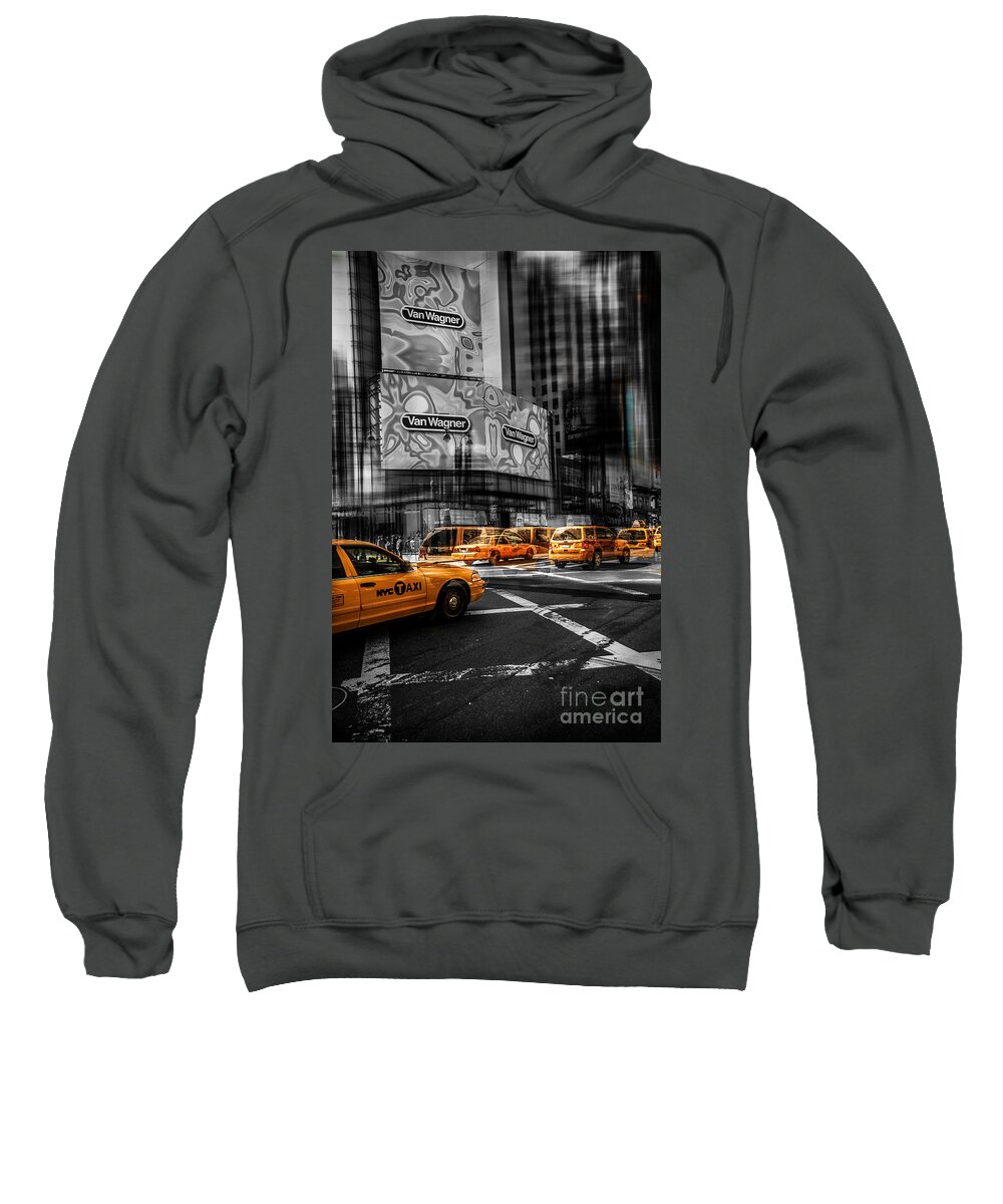 Nyc Sweatshirt featuring the photograph Van Wagner - Colorkey by Hannes Cmarits