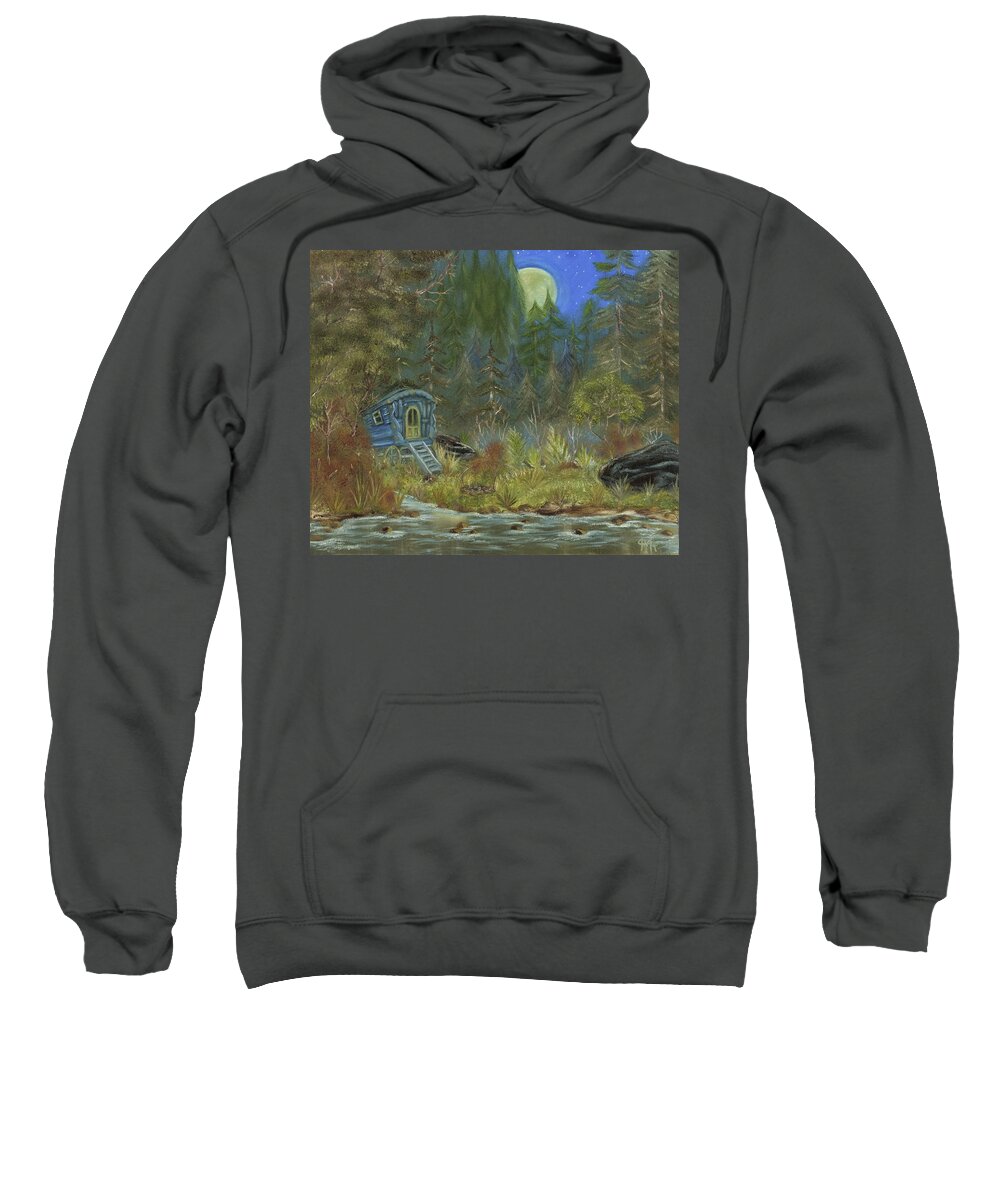Acrylic Painting Sweatshirt featuring the painting Vardo Dream by The GYPSY