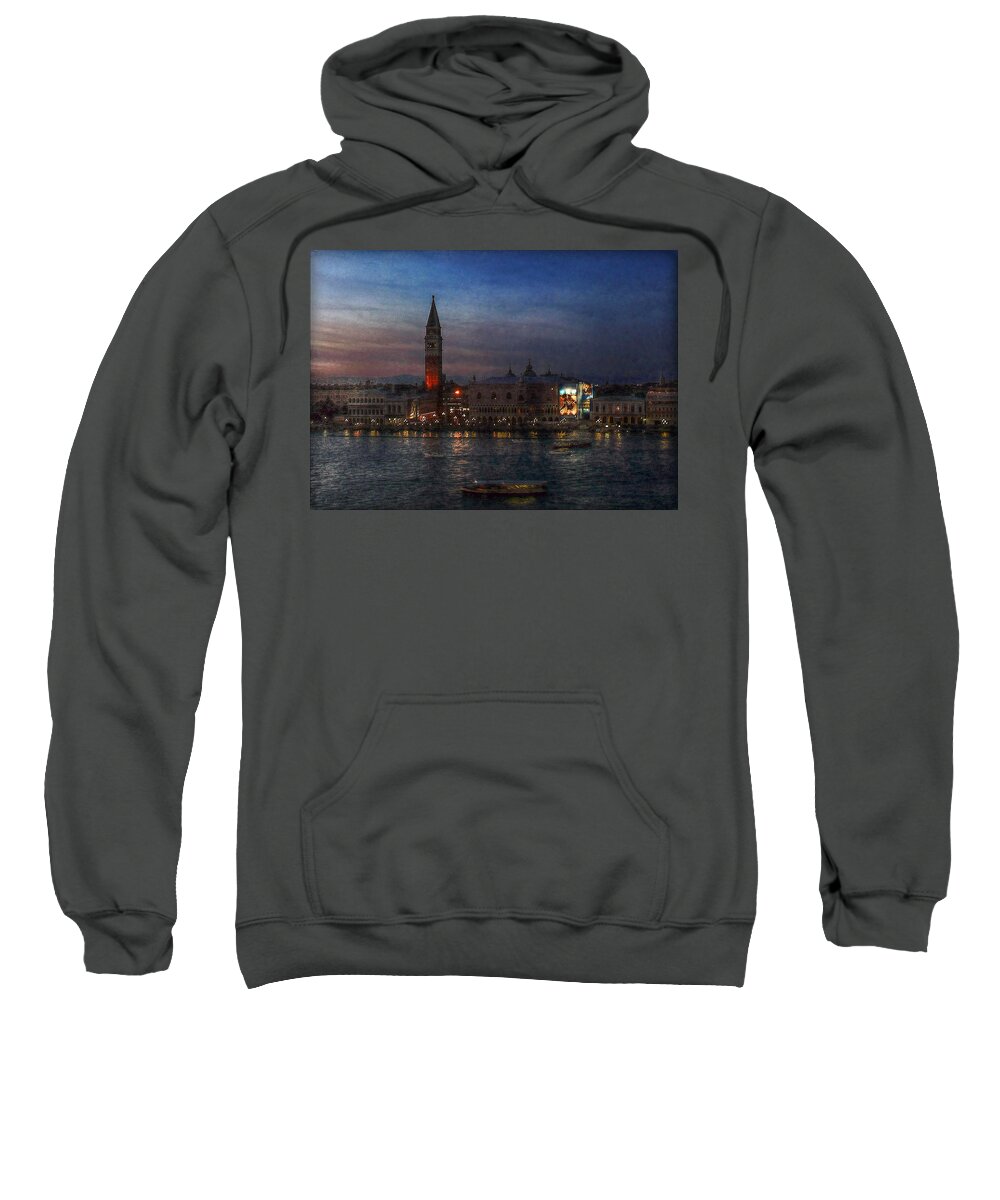 Venice Sweatshirt featuring the photograph Venice by Night by Hanny Heim